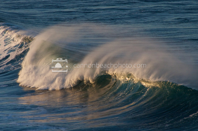Huge Wave Crash in Morning Light