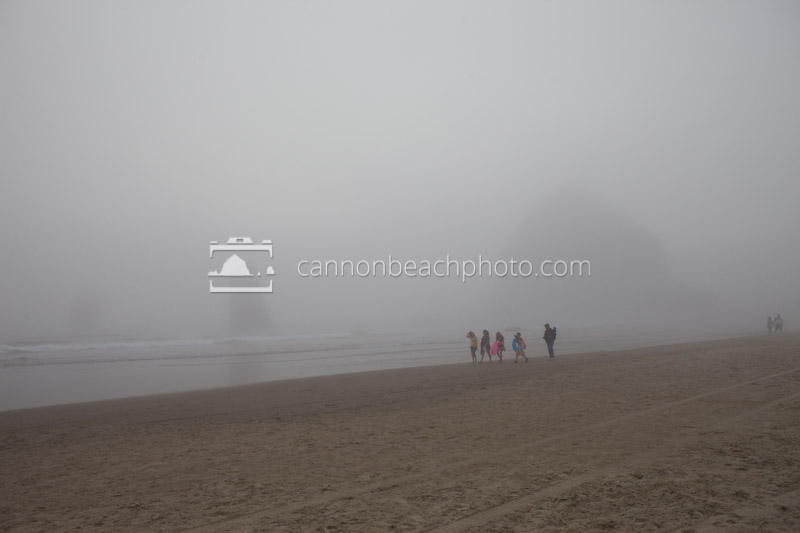 Fog Walk at Haystack Rock