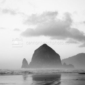 Black and White Haystack in Vertical
