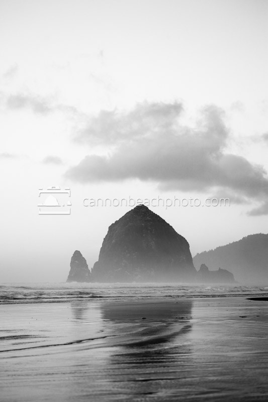 Black and White Haystack in Vertical