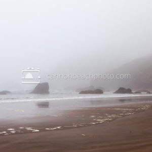 Crescent Beach Fog Scene