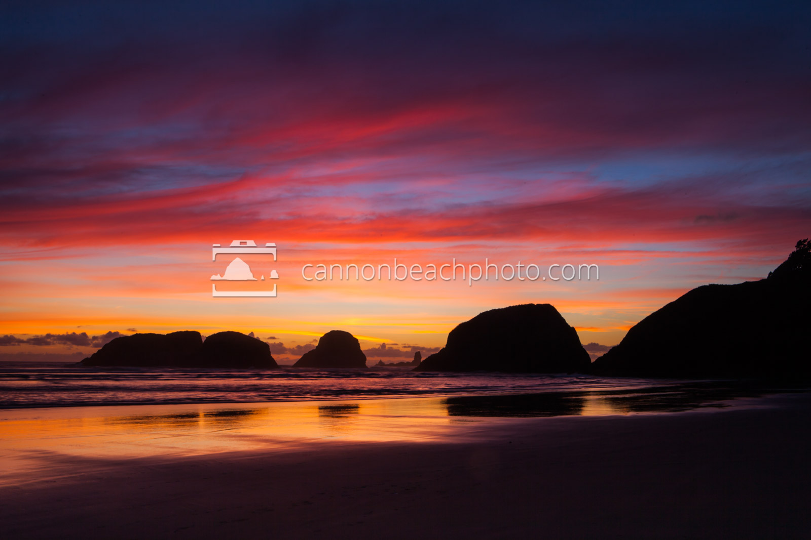 Vibrant Colors Over Cannon Beach, Oregon