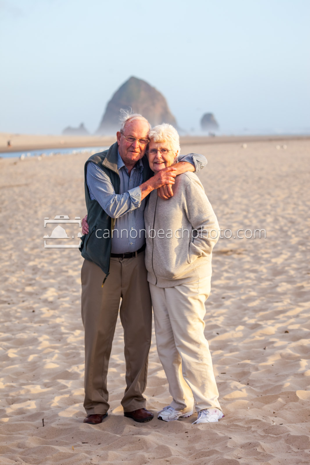 Elderly Couple in Cannon Beach