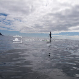 Young Man Paddleboarding at Ecola State Park 2