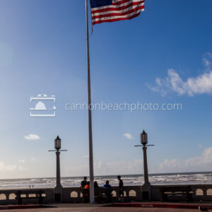 Seaside Prom Turn Around with American Flag 2