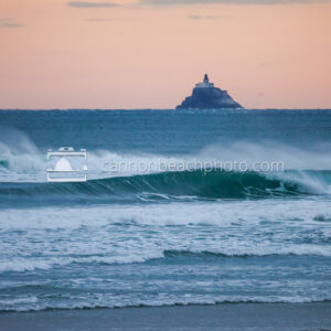 Tillamook Lighthouse and Wave Curl, Color