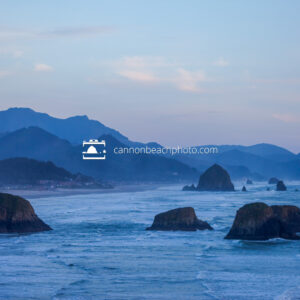 Ecola Point in Blue, Wide