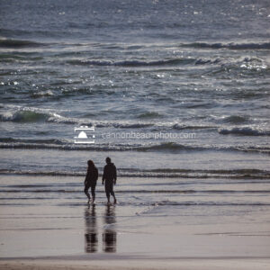 Couple Walking on the Waters Edge