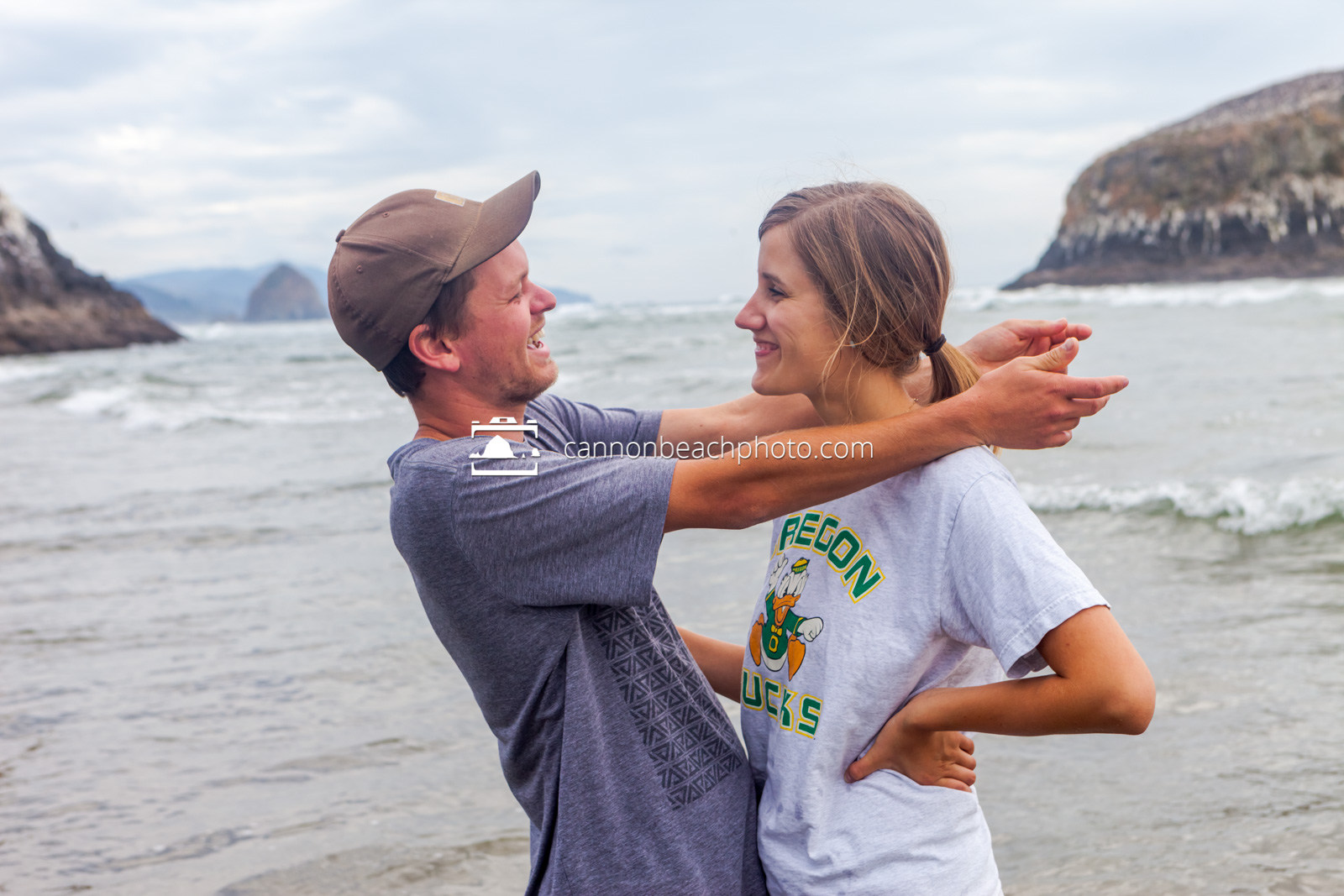 Playful Young Couple at Cresent Beach 6